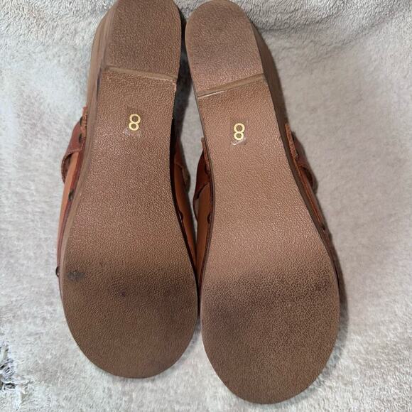 NWOT (Display Pair) Women’s 8 Musse & Cloud By Fiery Leather Wooden Retro Clogs - Picture 6 of 9